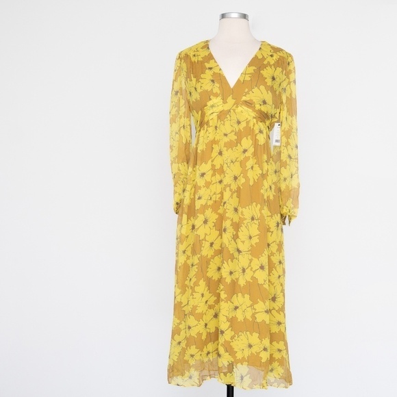 Joie Kaz Silk Floral Midi Dress - Picture 2 of 13
